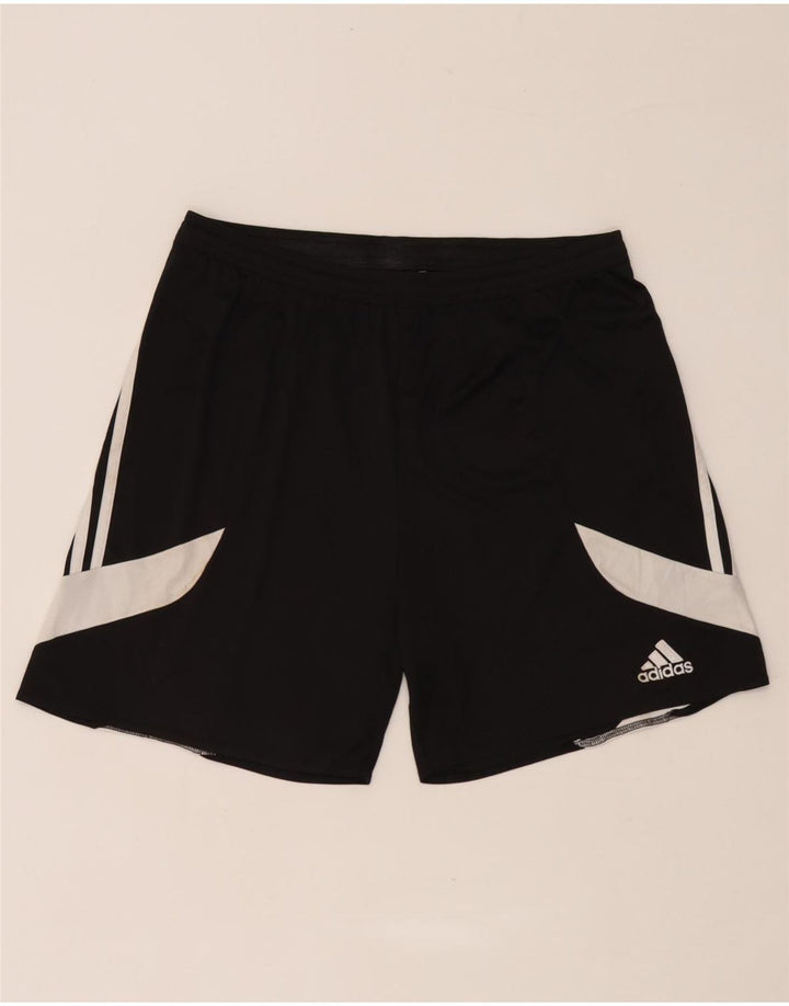 Мужские спортивные шорты Adidas Climalite, большие черные полиэстер с цветными блоками
