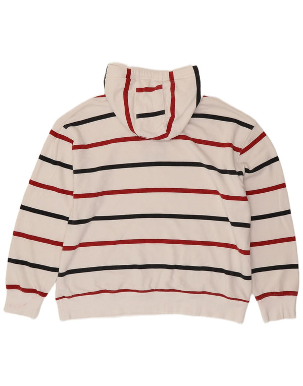 TOMMY HILFIGER Мужской джемпер с капюшоном 2XL, хлопок в белую полоску