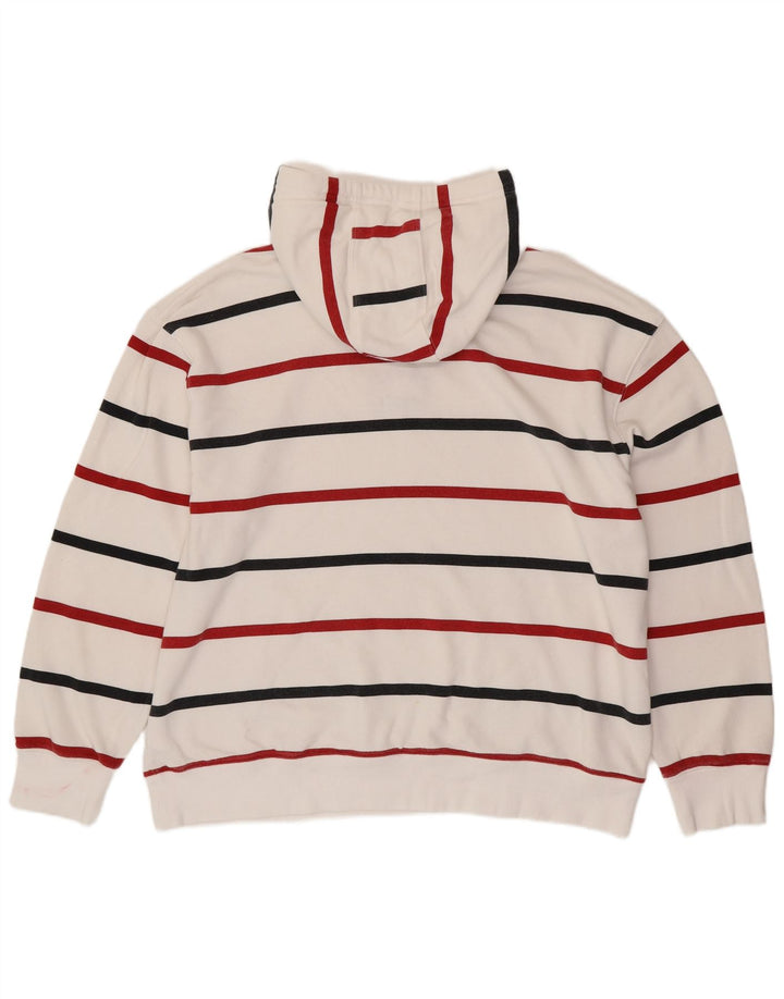 TOMMY HILFIGER Мужской джемпер с капюшоном 2XL, хлопок в белую полоску