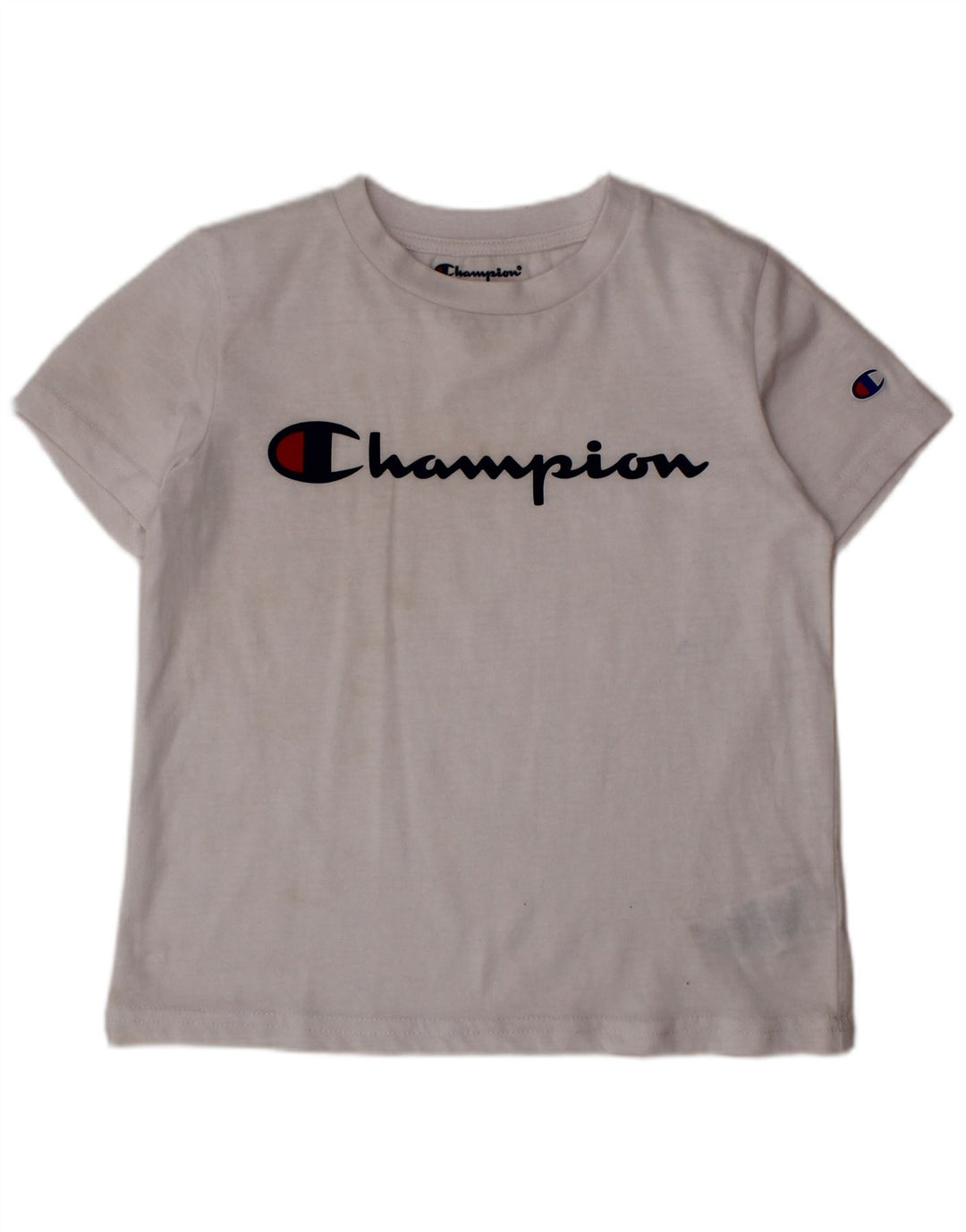Футболка с рисунком CHAMPION для мальчиков, топ 4–5 лет, белый хлопок