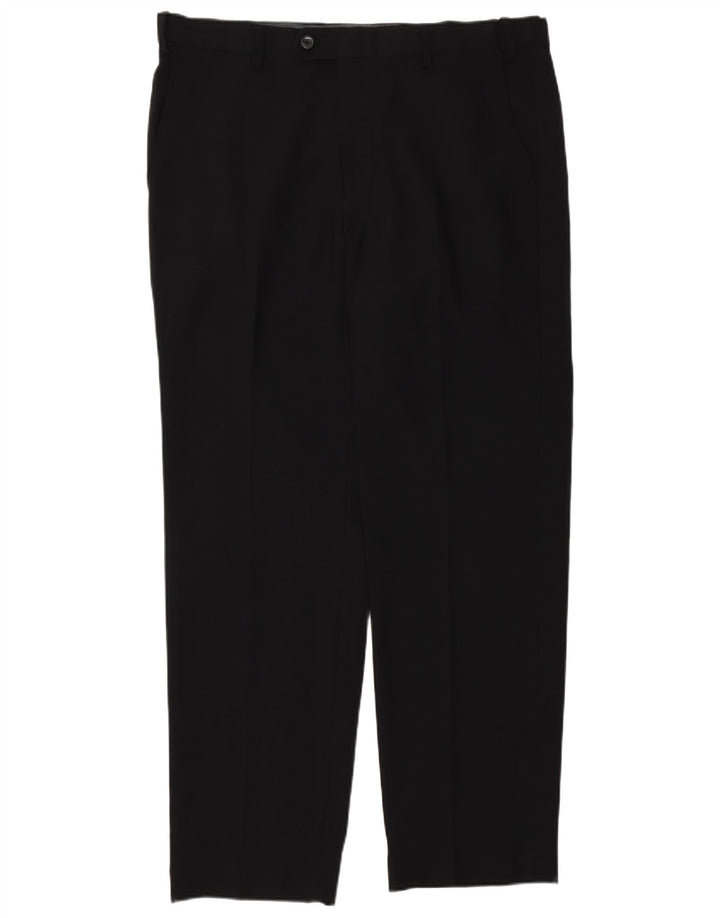 Мужские прямые костюмные брюки стандартного кроя Marks & Spencer W36 L31 черные
