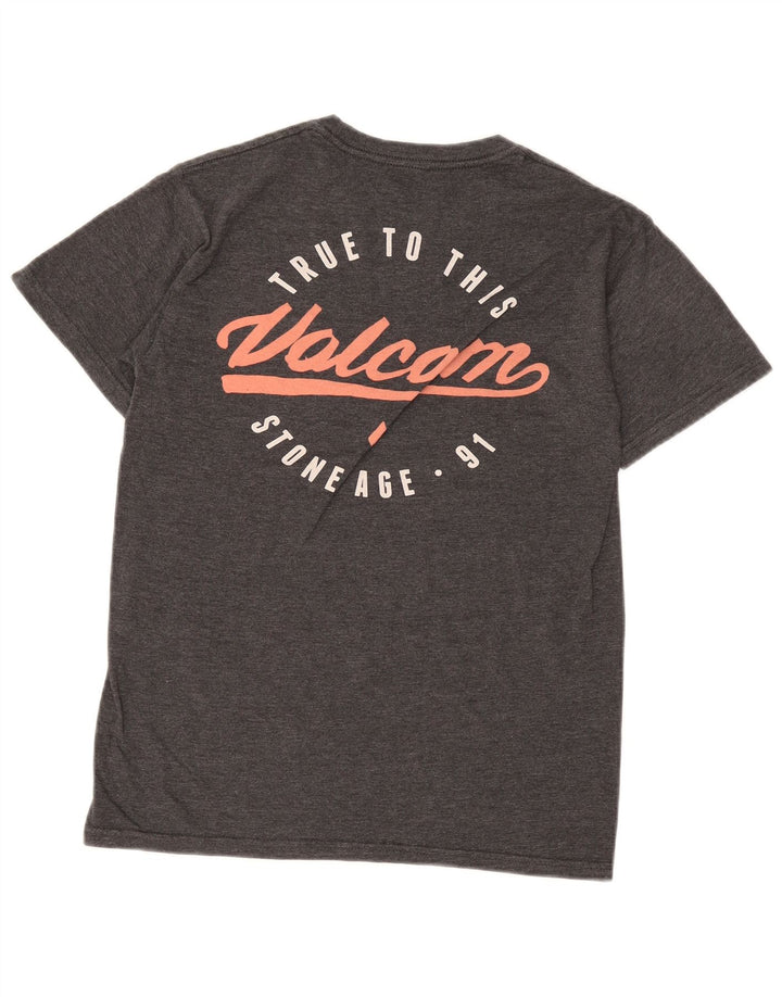 Volcom Мужская футболка с рисунком, маленький серый хлопок