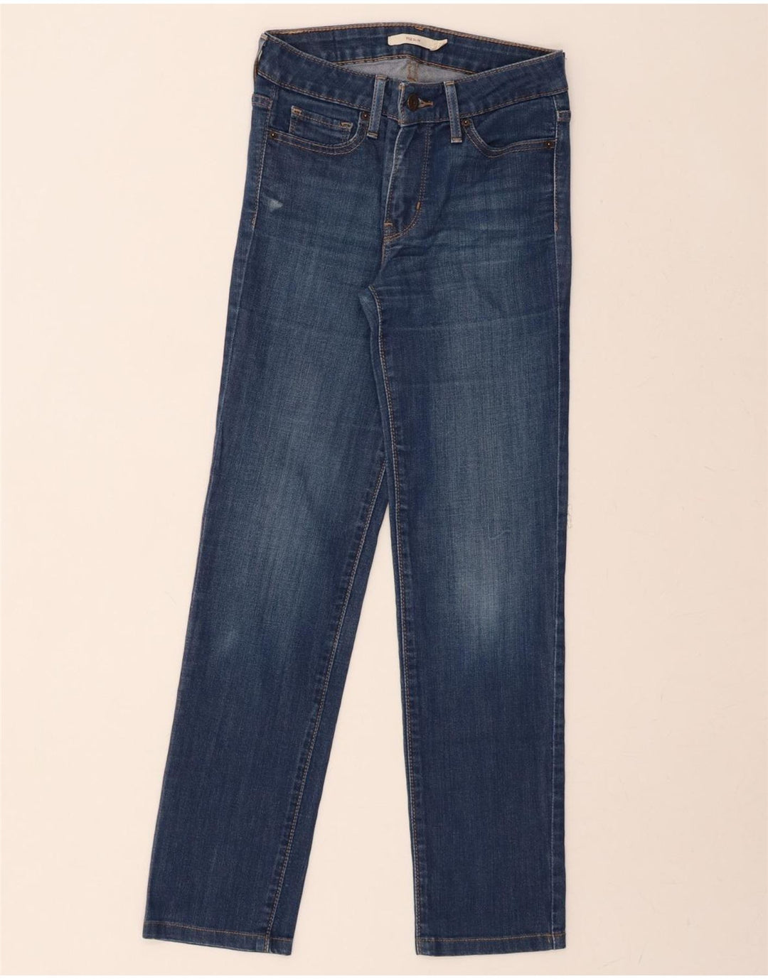 LEVI'S Womens 714 Slim Jeans W25 L29 Blue Cotton Vintage Levi's and Second-Hand Levi's from Messina Hembry 