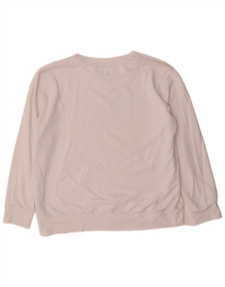 Женский свитер с рисунком Dkny UK 14, средний белый хлопок, толстовка