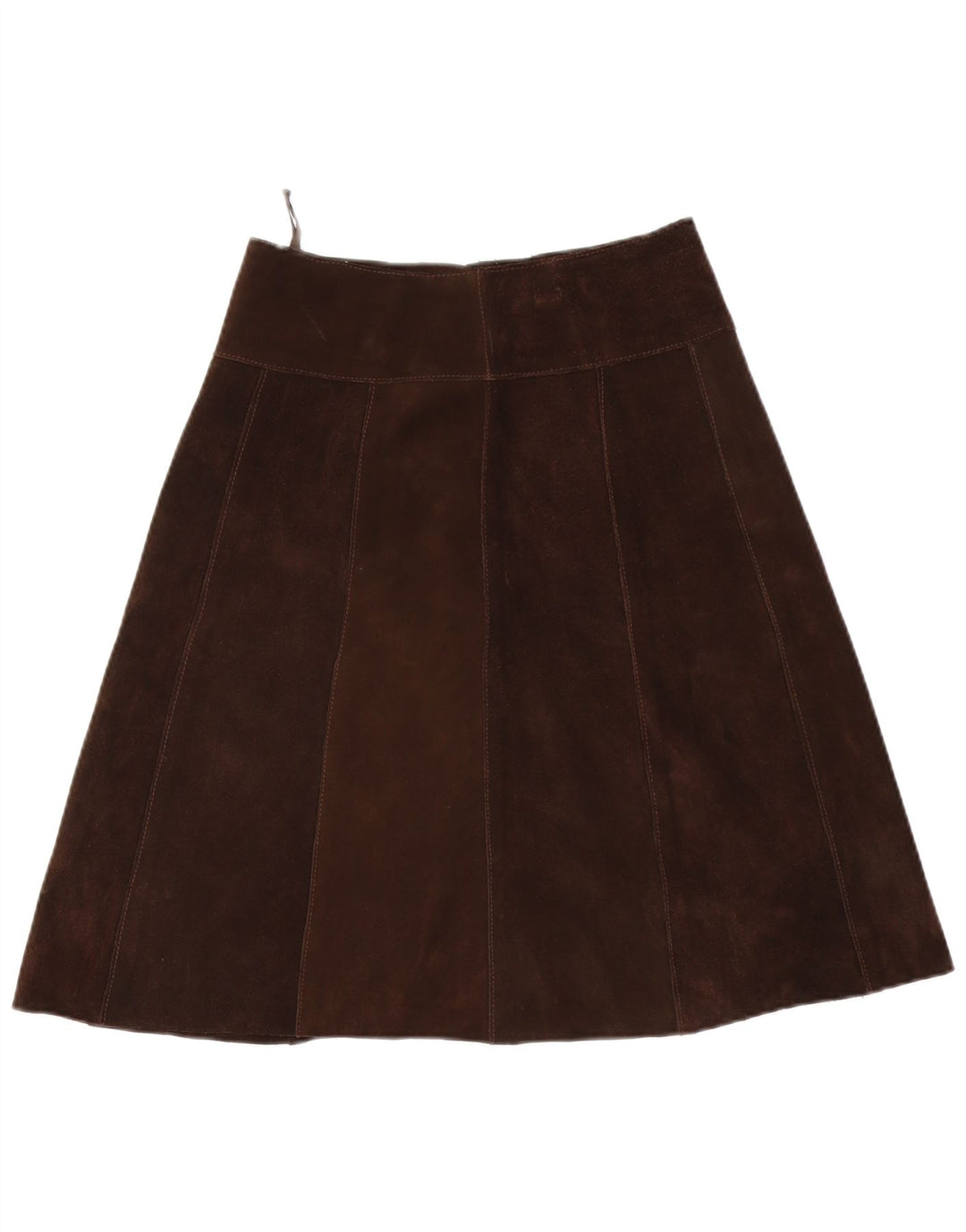 Винтажная женская замшевая юбка с высокой талией IT 46, большая W28, коричневая