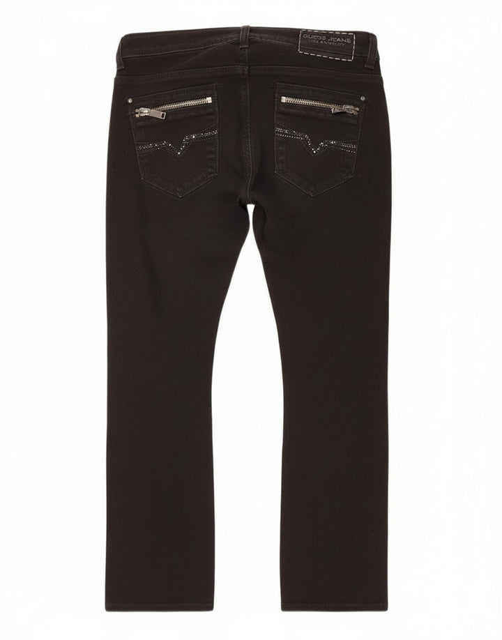 Женские укороченные джинсы Guess W28 L23, черный хлопок
