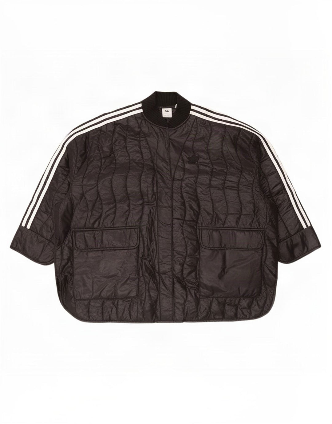 Женская стеганая куртка оверсайз Adidas One Size черная из полиамида