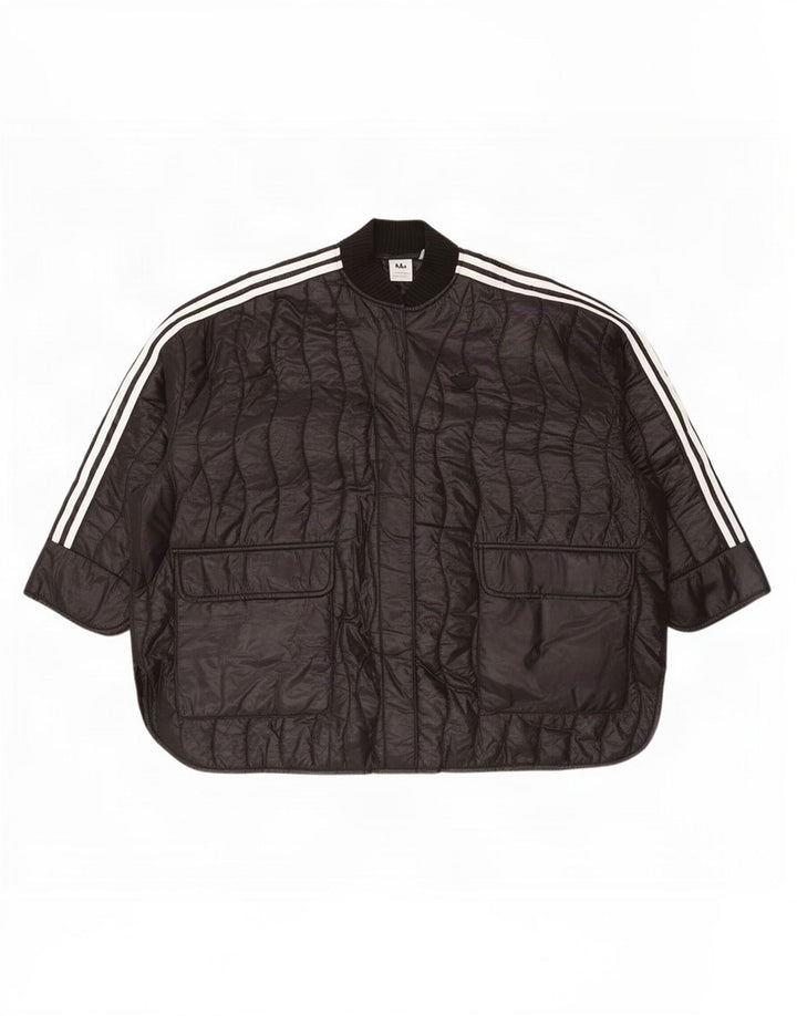 Женская стеганая куртка оверсайз Adidas One Size черная из полиамида
