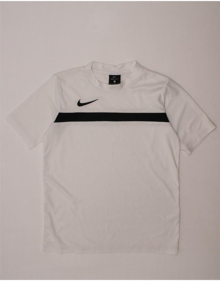 NIKE Boys Dri Fit T-Shirt Top 10-11 Years Medium White Vintage Nike and Second-Hand Nike from Messina Hembry 