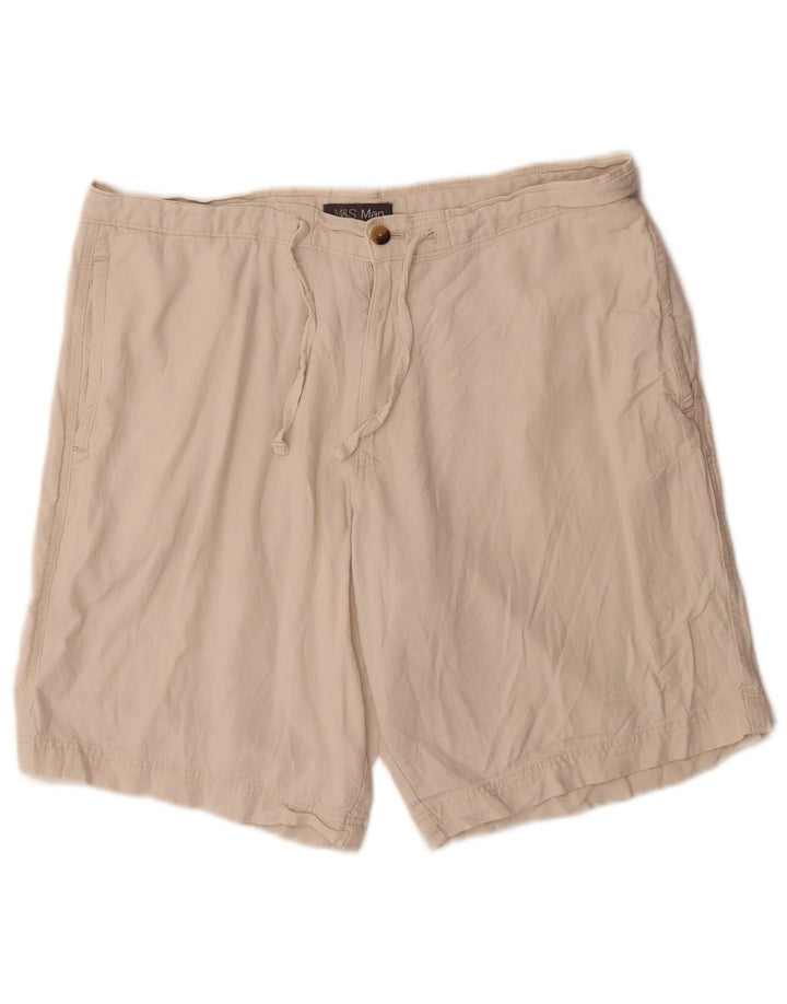 Мужские шорты чинос Marks & Spencer W38 XL Off White Flax