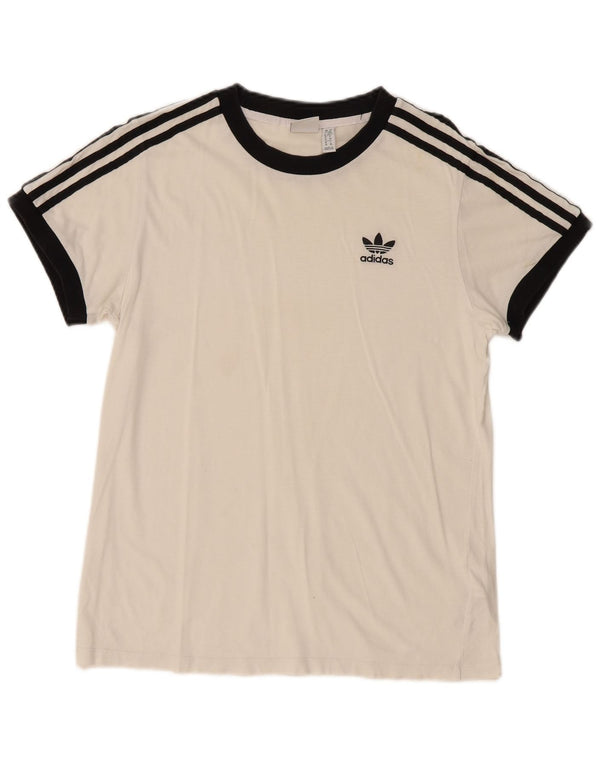 Женская футболка оверсайз с рисунком Adidas Top UK 6 XS Off White Cotton