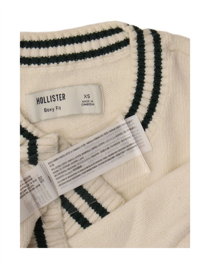 Женский свободный джемпер с круглым вырезом HOLLISTER UK 6 XS Off White