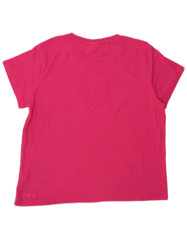 Fila Женская футболка с рисунком Top UK 18 XL Розовый хлопок