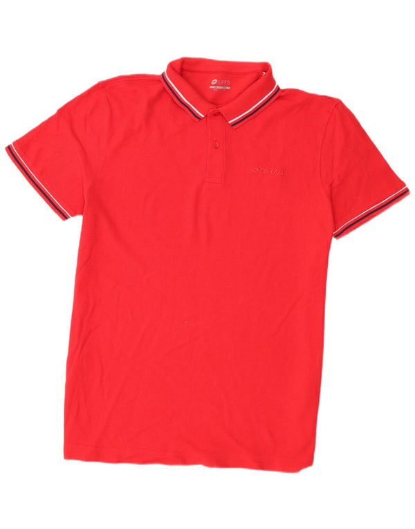 Lotto Mens Polo Shirt 2XL Red Cotton