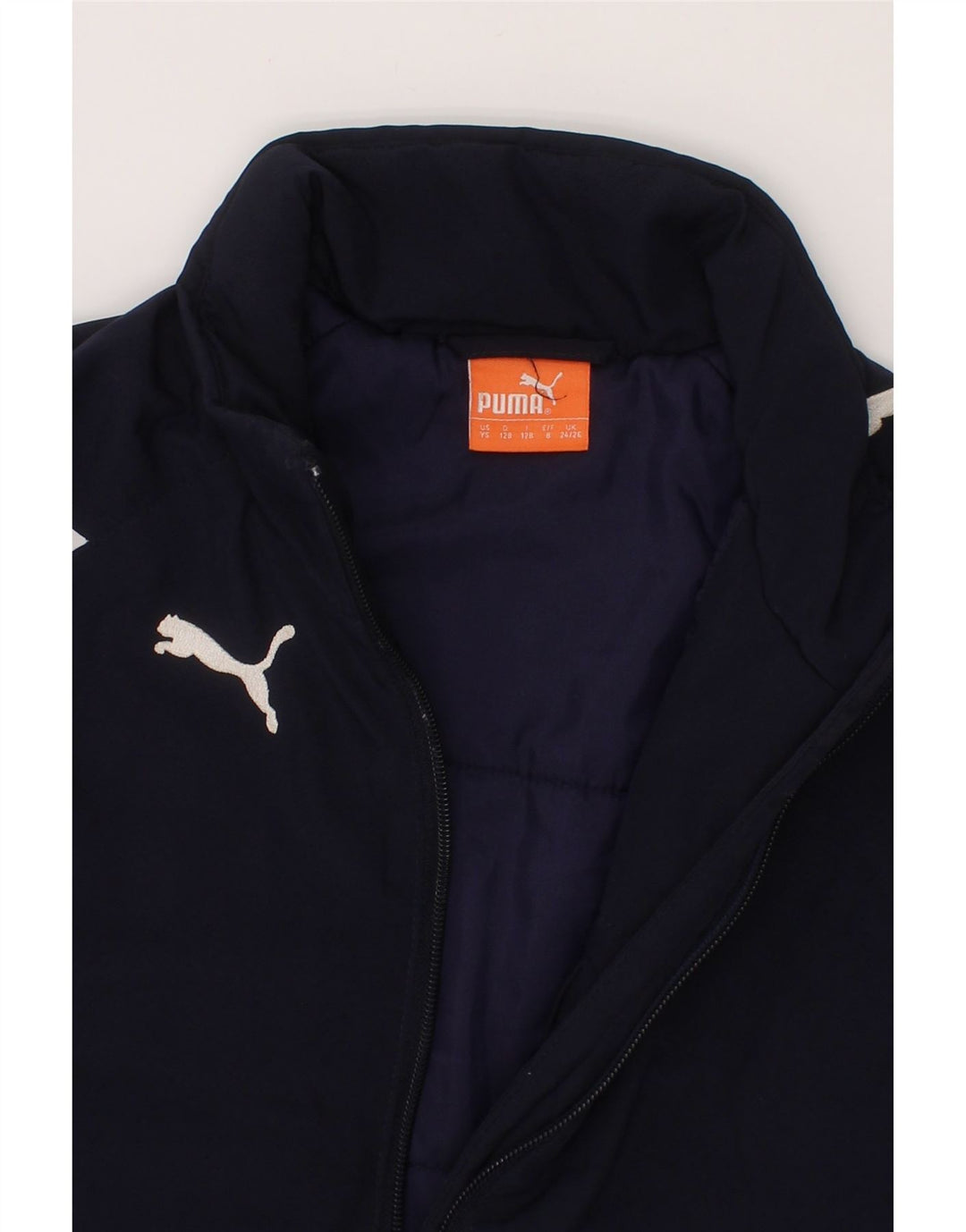 PUMA Boys Windbreaker Jacket 7-8 Years Navy Blue Vintage Puma and Second-Hand Puma from Messina Hembry 