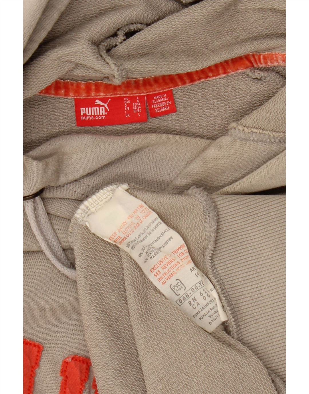 Мужской джемпер с капюшоном PUMA, большой серый, хлопок