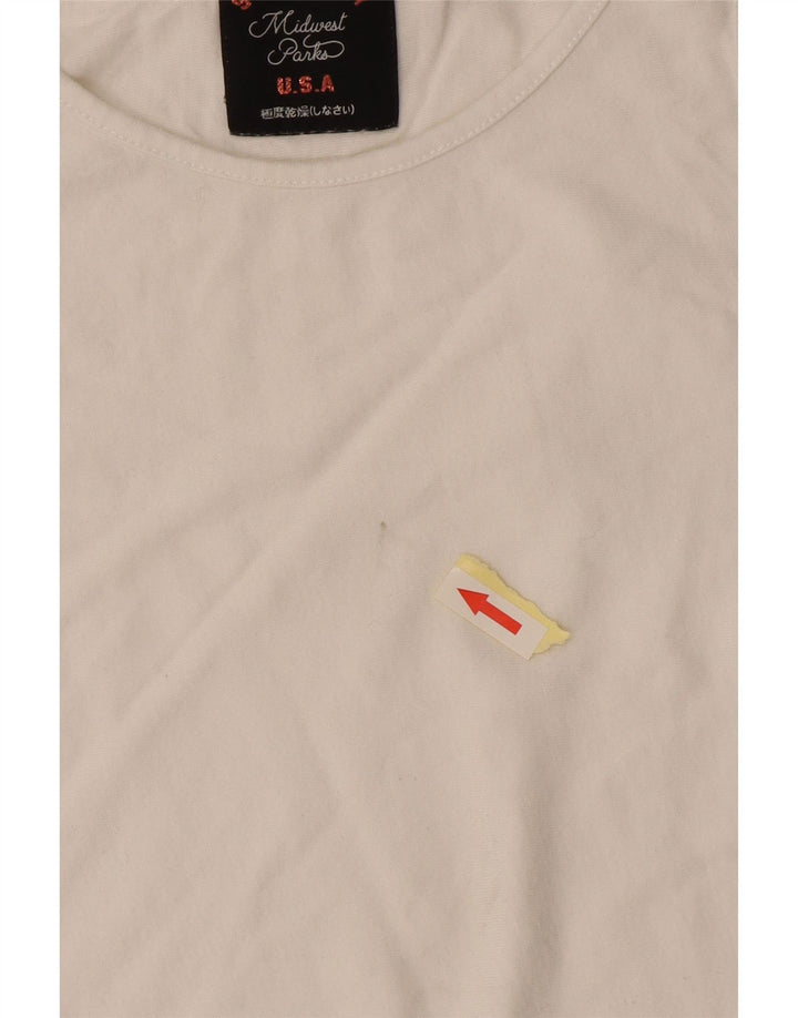 Женская футболка обычного кроя Superdry Top UK 6 XS Off White Cotton