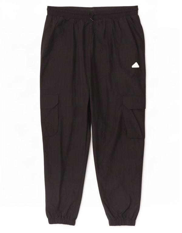 Adidas Женский спортивный костюм-карго Брюки для бега Великобритания 24/26 2XL Черный