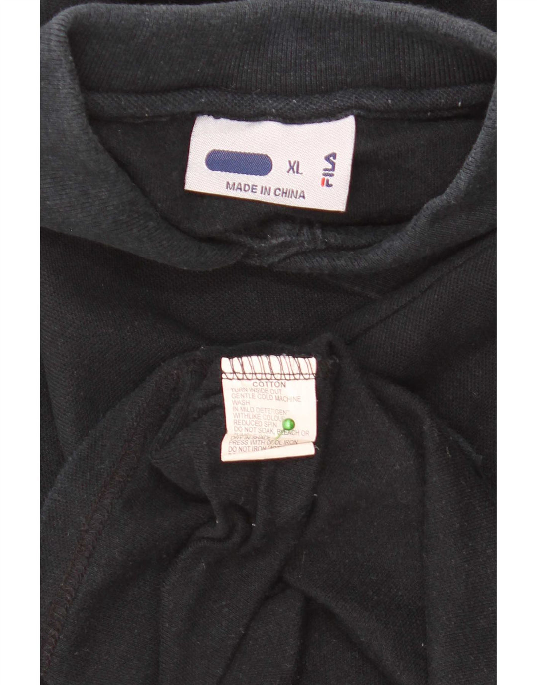 Мужская рубашка-поло Fila XL, черный хлопок
