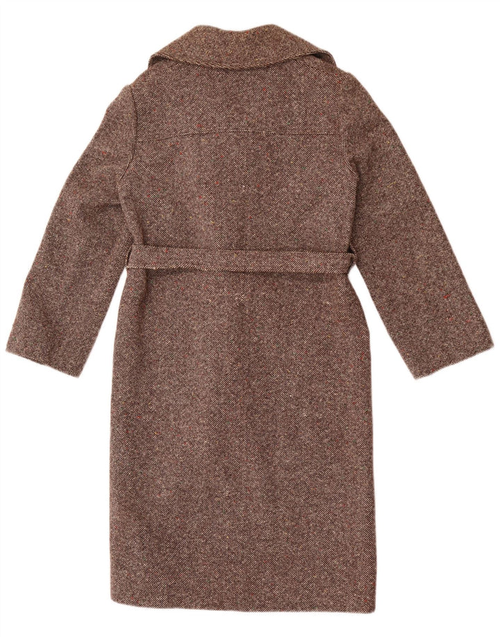 Винтажное женское пальто IT 42 Medium Brown в крапинку