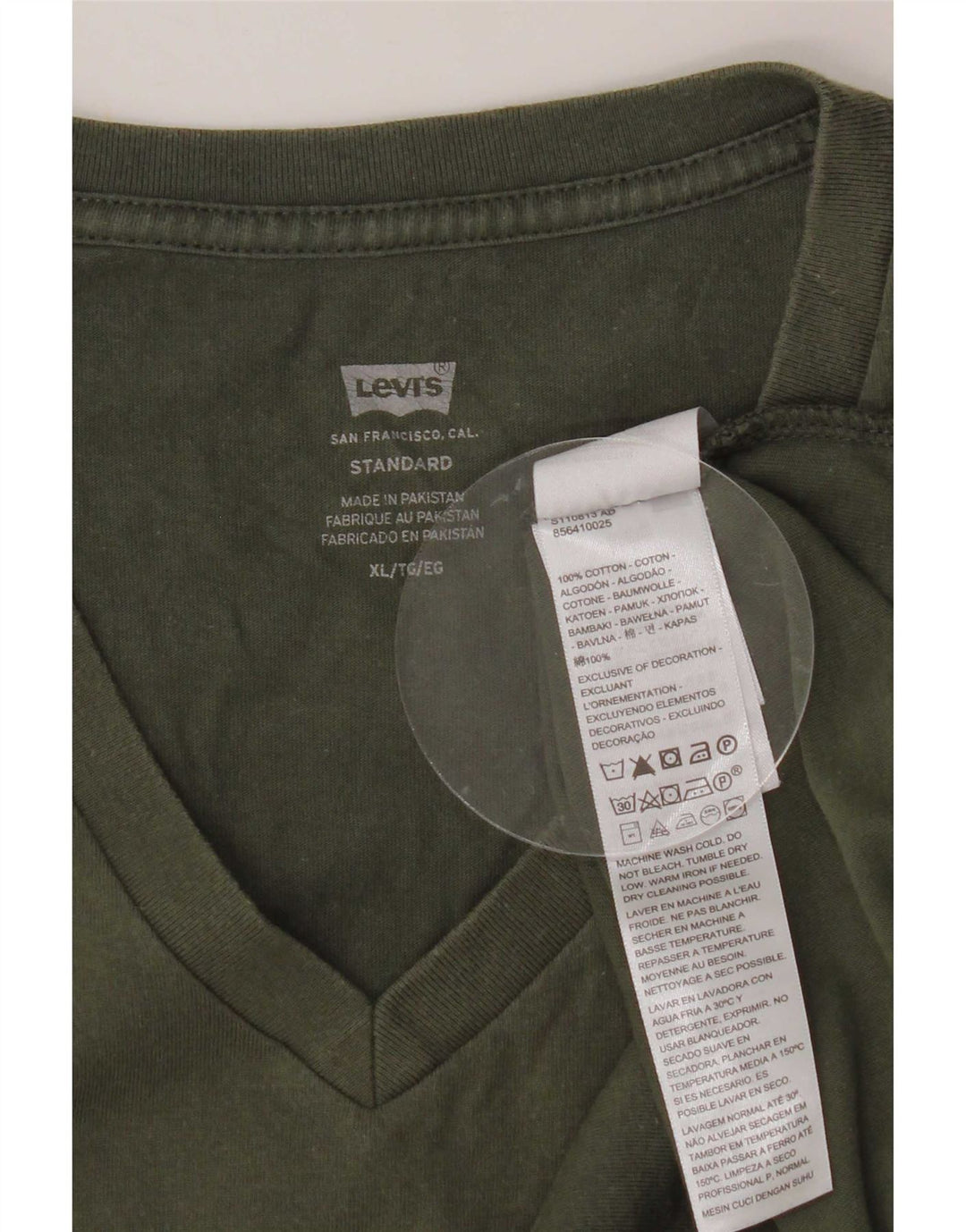 Мужская стандартная футболка Levi's Top XL Хаки Хлопок