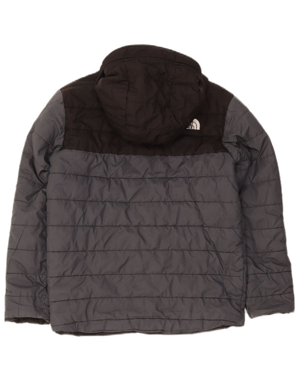 Стеганая куртка с капюшоном для мальчиков The North Face, 11-12 лет, серая