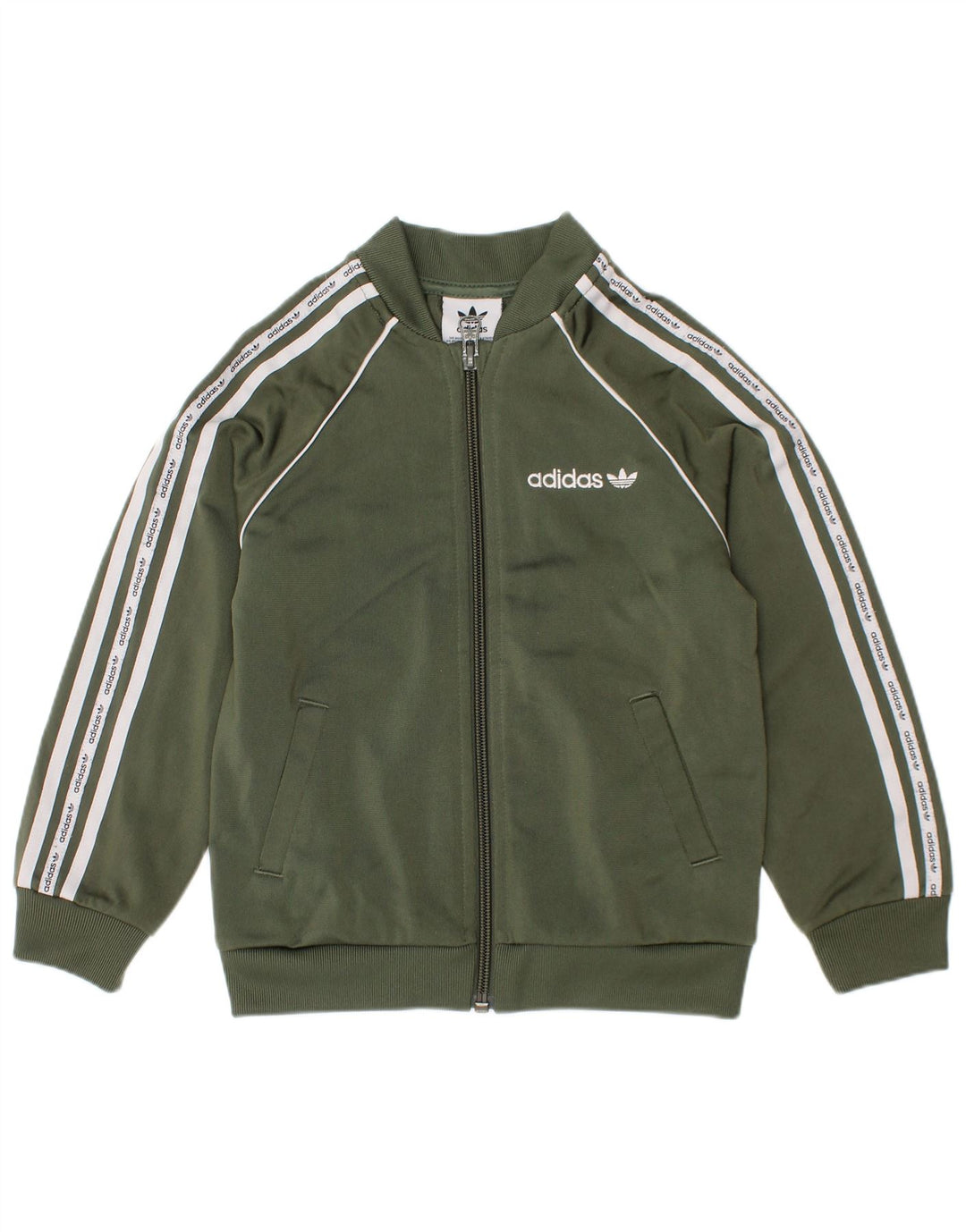 Спортивный костюм Adidas для девочек с графическим рисунком, верхняя куртка, 2–3 года, зеленый полиэстер