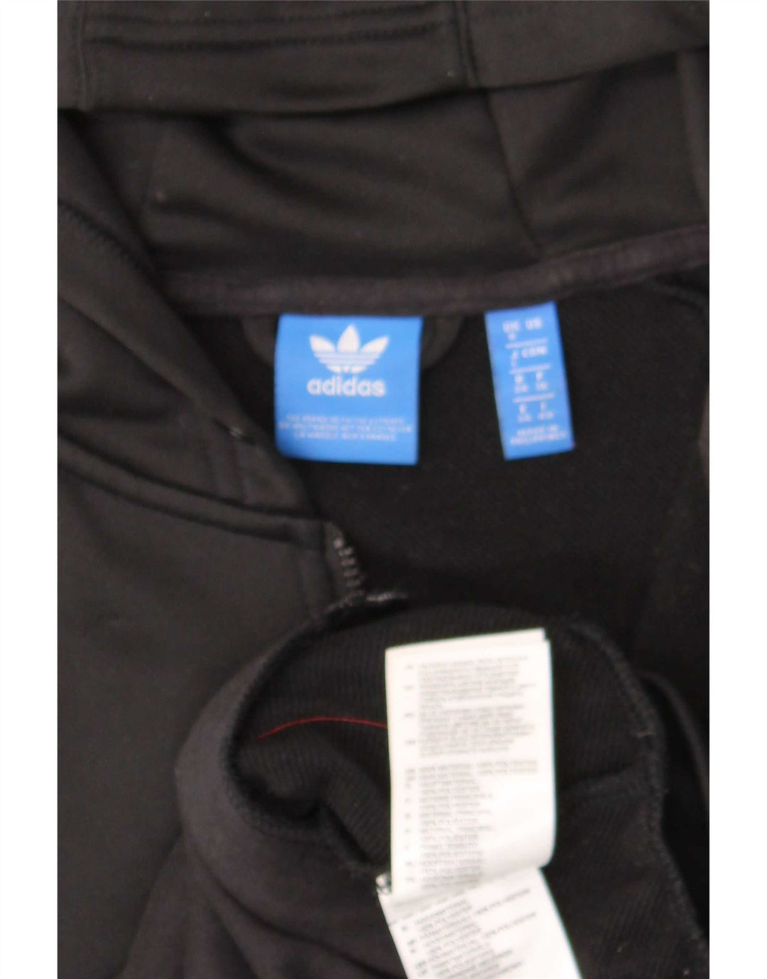 Женский свитер с капюшоном на молнии Adidas UK 8, маленький черный полиэстер