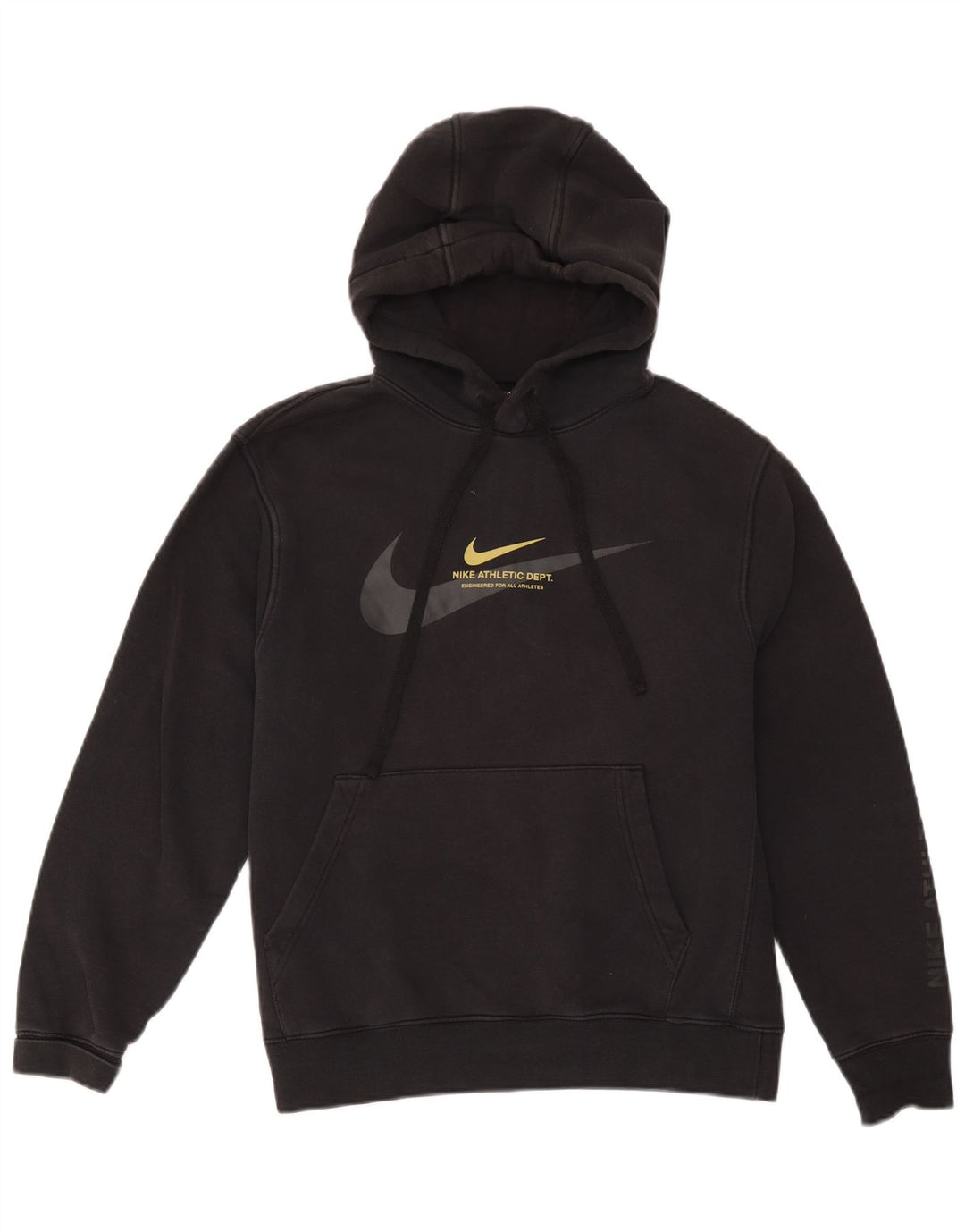 Мужской джемпер с капюшоном NIKE, черный, хлопковый, среднего размера