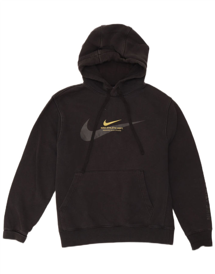 Мужской джемпер с капюшоном NIKE, черный, хлопковый, среднего размера