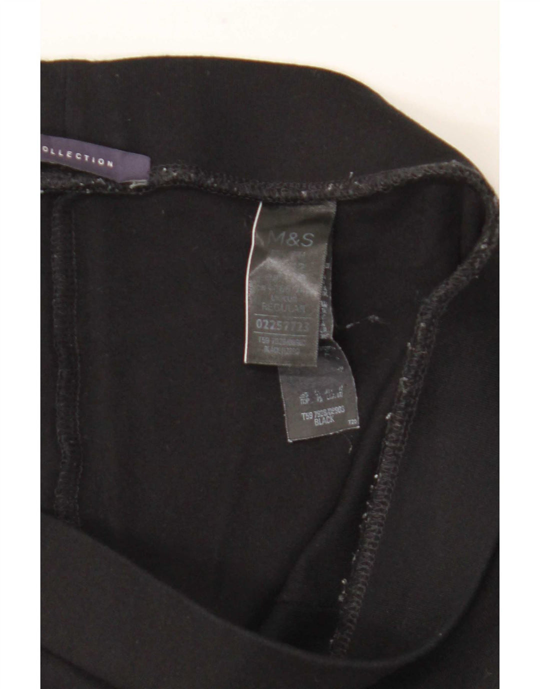 Женские леггинсы со штрипками Marks & Spencer UK 12, средний черный, вискоза