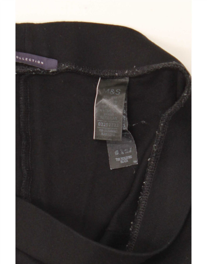 Женские леггинсы со штрипками Marks & Spencer UK 12, средний черный, вискоза