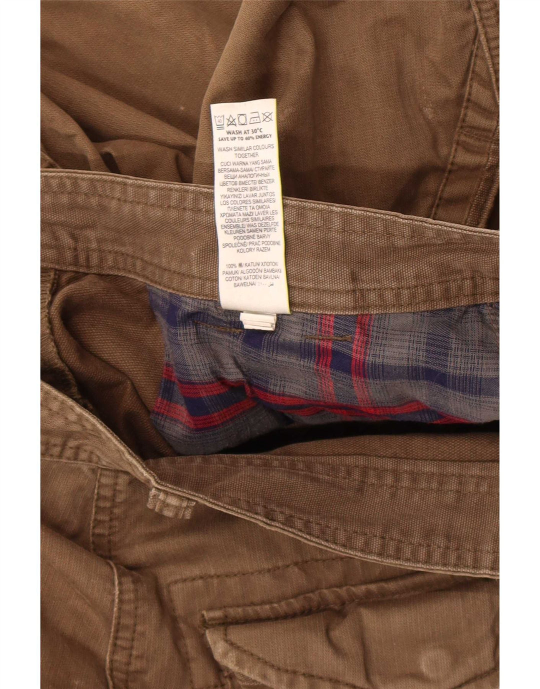 Мужские прямые брюки карго Marks & Spencer W30 L29 хаки, хлопок