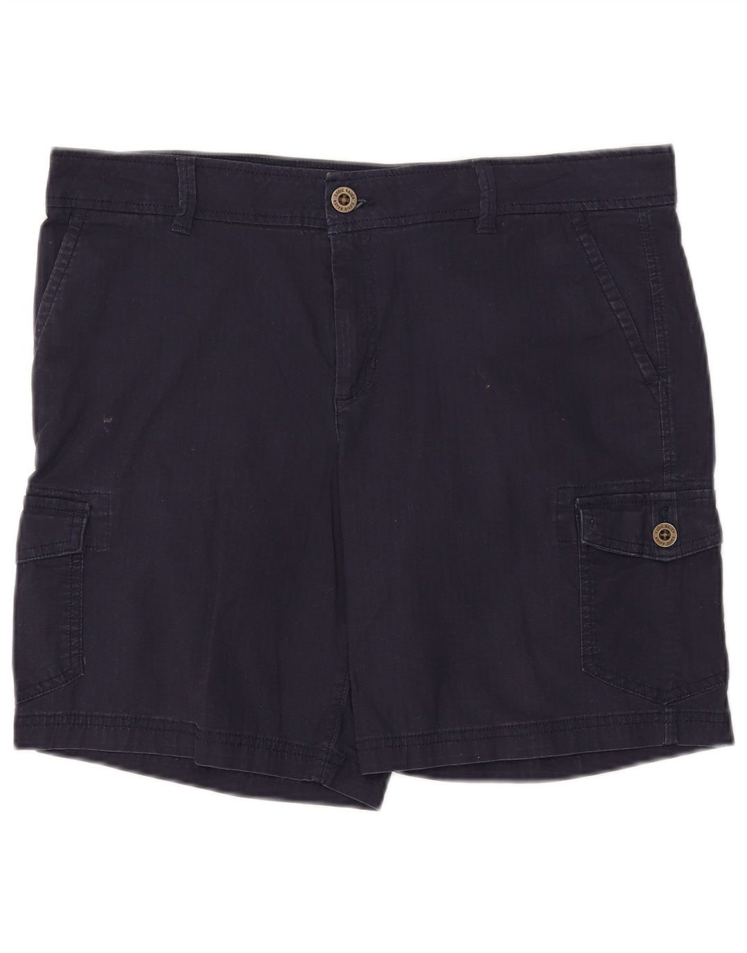 EDDIE BAUER Womens Cargo Shorts US 12 Large W36  Navy Blue Cotton