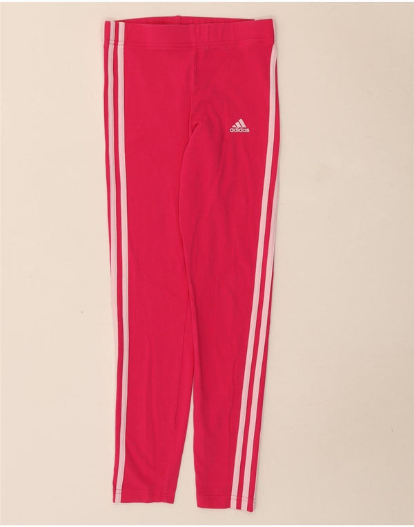 Леггинсы Adidas для девочек 11-12 лет розовые