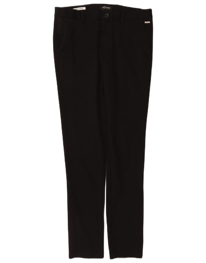Женские брюки чинос Jack & Jones Marco Slim W32 L34, черный полиэстер