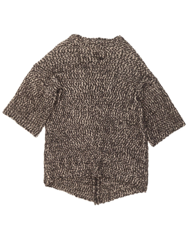Женский кардиган оверсайз с рукавами 3/4 Massimo Dutti UK 10, маленький серый