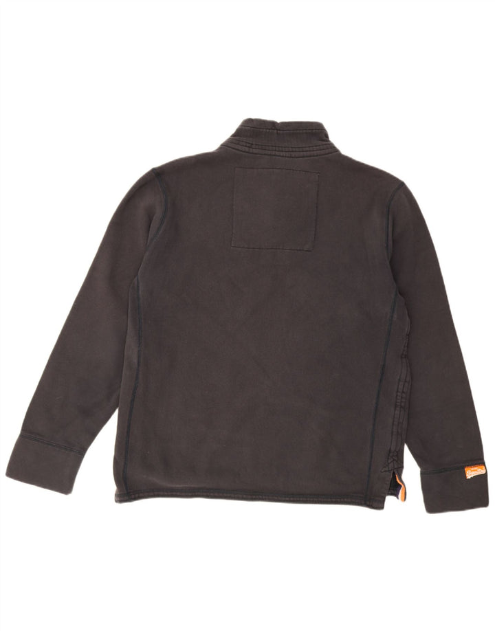 Мужской свитшот с рисунком на пуговицах Superdry, джемпер XL, черный хлопок