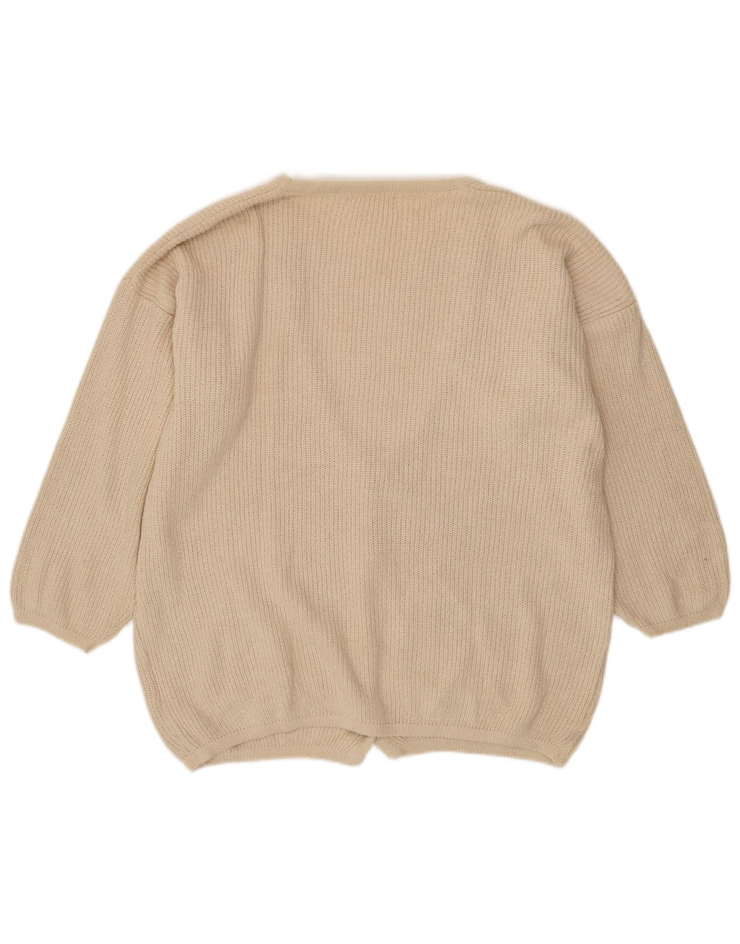 VINTAGE Womens Oversized Cardigan Sweater EU 46/48 XL Off White