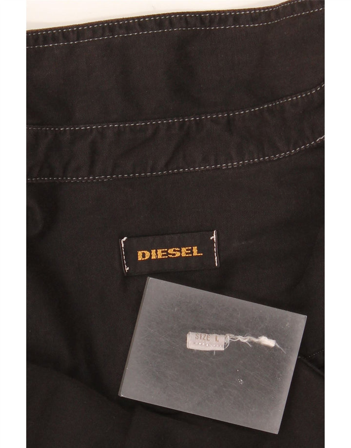 Мужская джинсовая рубашка DIESEL, большая черная
