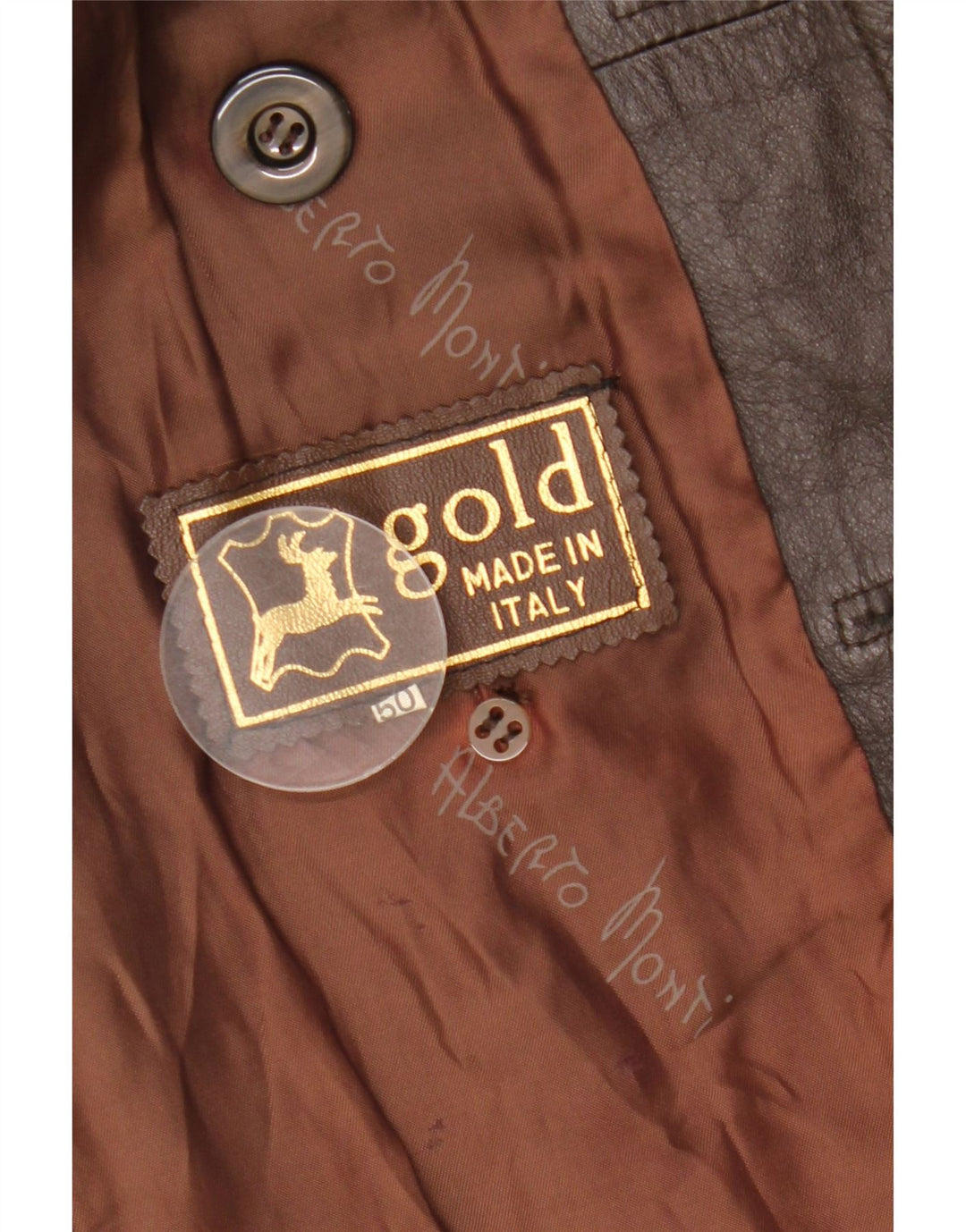 VINTAGE Женское кожаное пальто IT 50 XL Коричневое