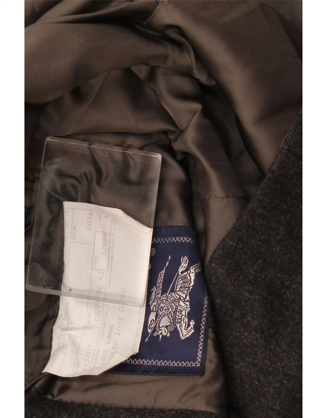 Мужской пиджак Burberrys на 2 пуговицах IT 54 XL Серый Шерстяной