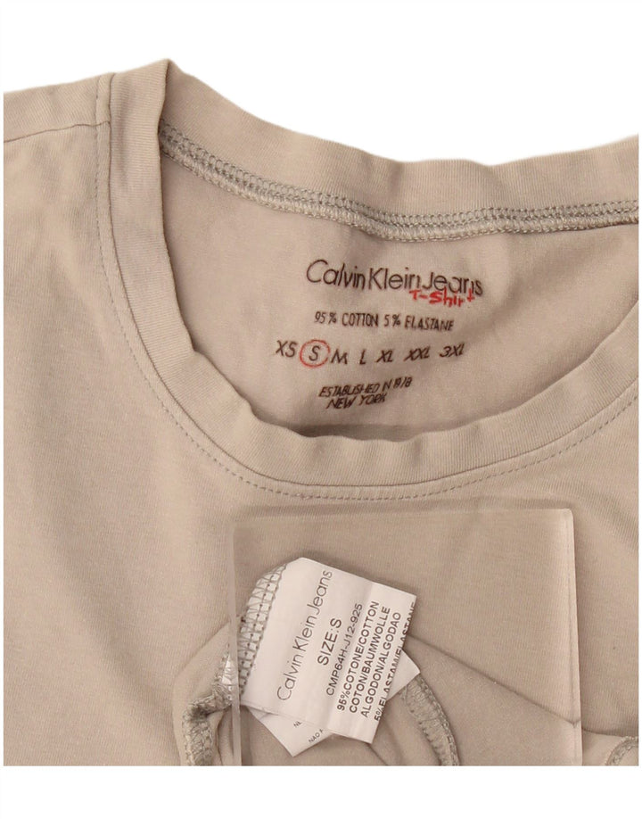 Мужская футболка с рисунком Calvin Klein, маленький белый хлопковый топ