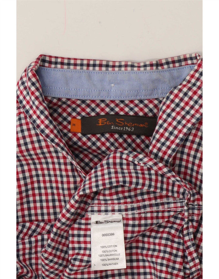 Мужская рубашка стандартного кроя Ben Sherman, средний красный хлопок в мелкую клетку