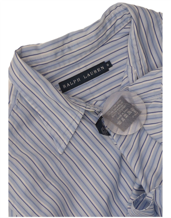 Женская рубашка Ralph Lauren US 8, хлопковая средняя синяя полоска