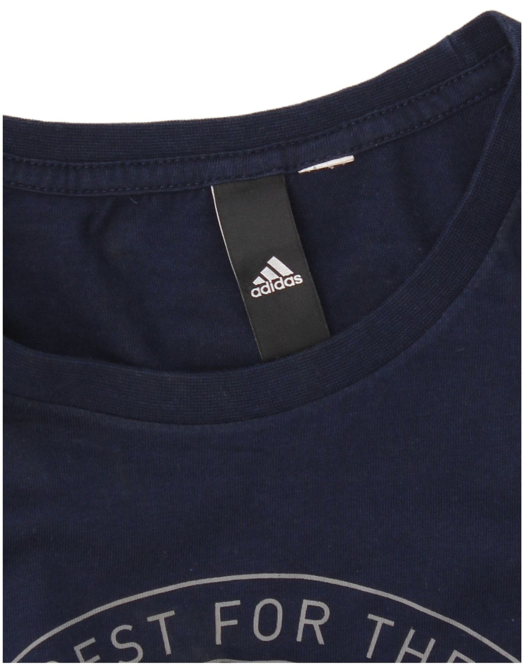 Мужская футболка с рисунком Adidas, большая, темно-синяя