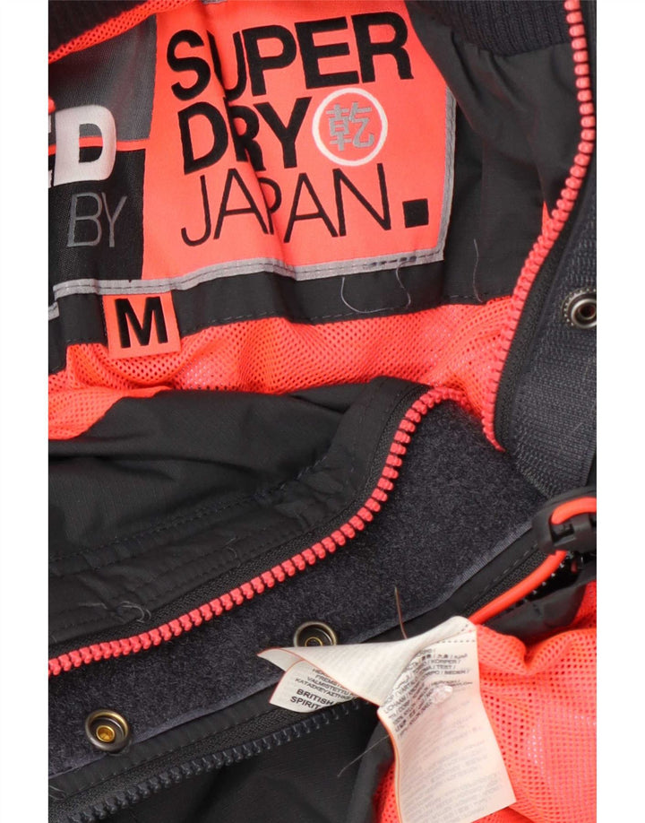 Женская дождевик с рисунком Superdry UK 14, средний серый нейлон