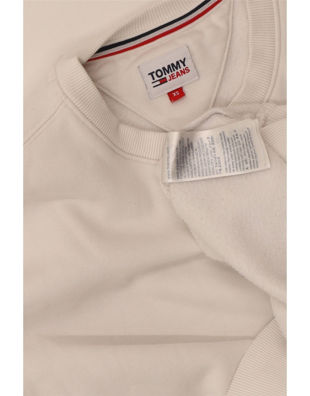 TOMMY HILFIGER Женский свитер-свитер оверсайз UK 6 XS Белый хлопок
