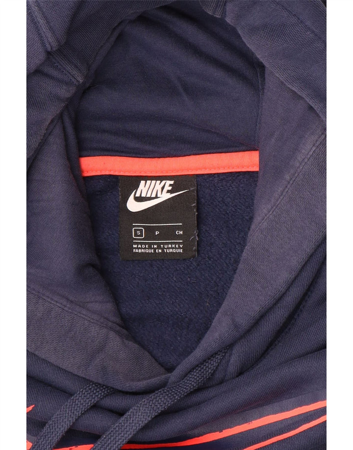 Мужской джемпер с капюшоном Nike, маленький, темно-синий