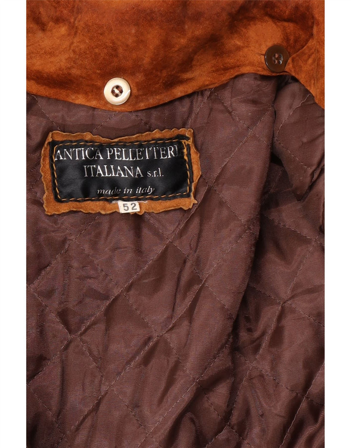 Мужская замшевая куртка VINTAGE IT 52 XL Бежевая кожаная